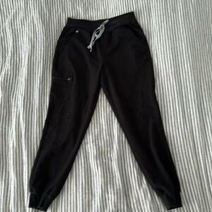 Figs black high waisted joggers size medium